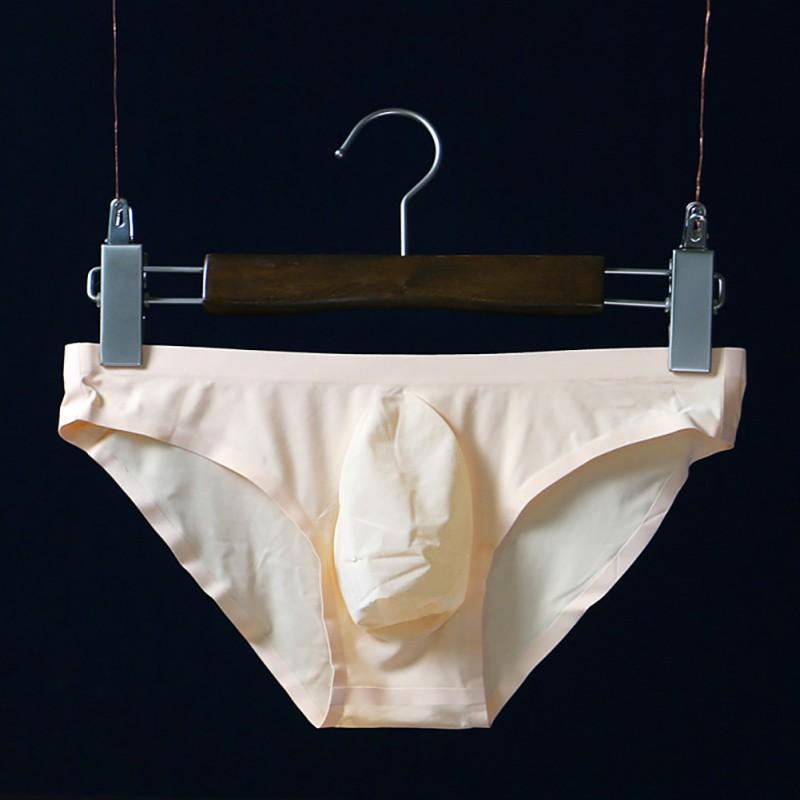Men's Briefs Solid Color Low Waist Underpants Ultrathin Breathable Underwear