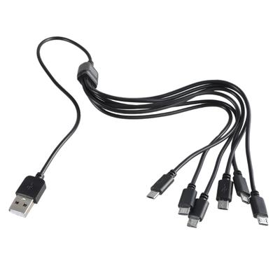 1 To 6 USB Splitter USB To 6x USB 5Pin Male Charging Cable for Cellphone Tablets USB Charging Cord 50cm