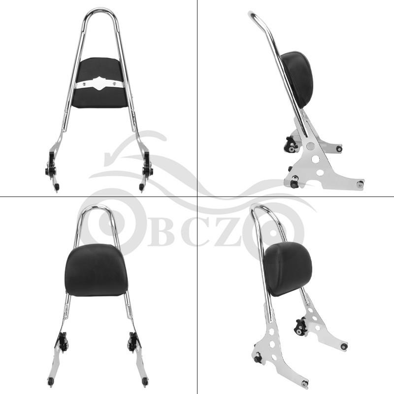 Harley XL883/1200/X48 Rear Backrest with Quick Release Seat Cushion and Luggage Rack for Motorcycle Modification