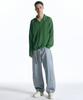 INSILENCE Open Collar Knit Green