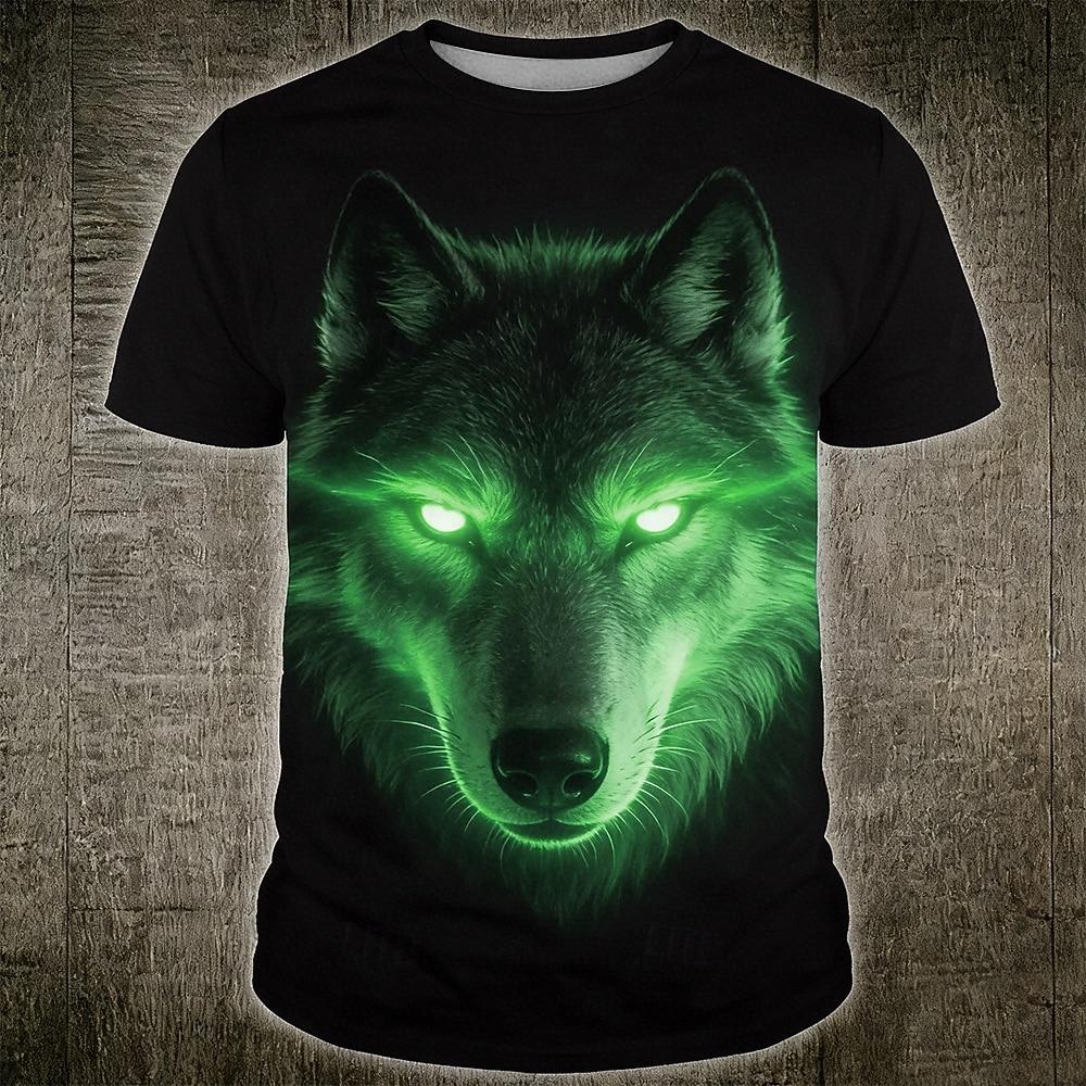 Men's Graphic Animal Dragon T Shirt Short Sleeve T shirt 3D Print Crew Neck Shirt Designer Casual Subculture Sports Outdoor