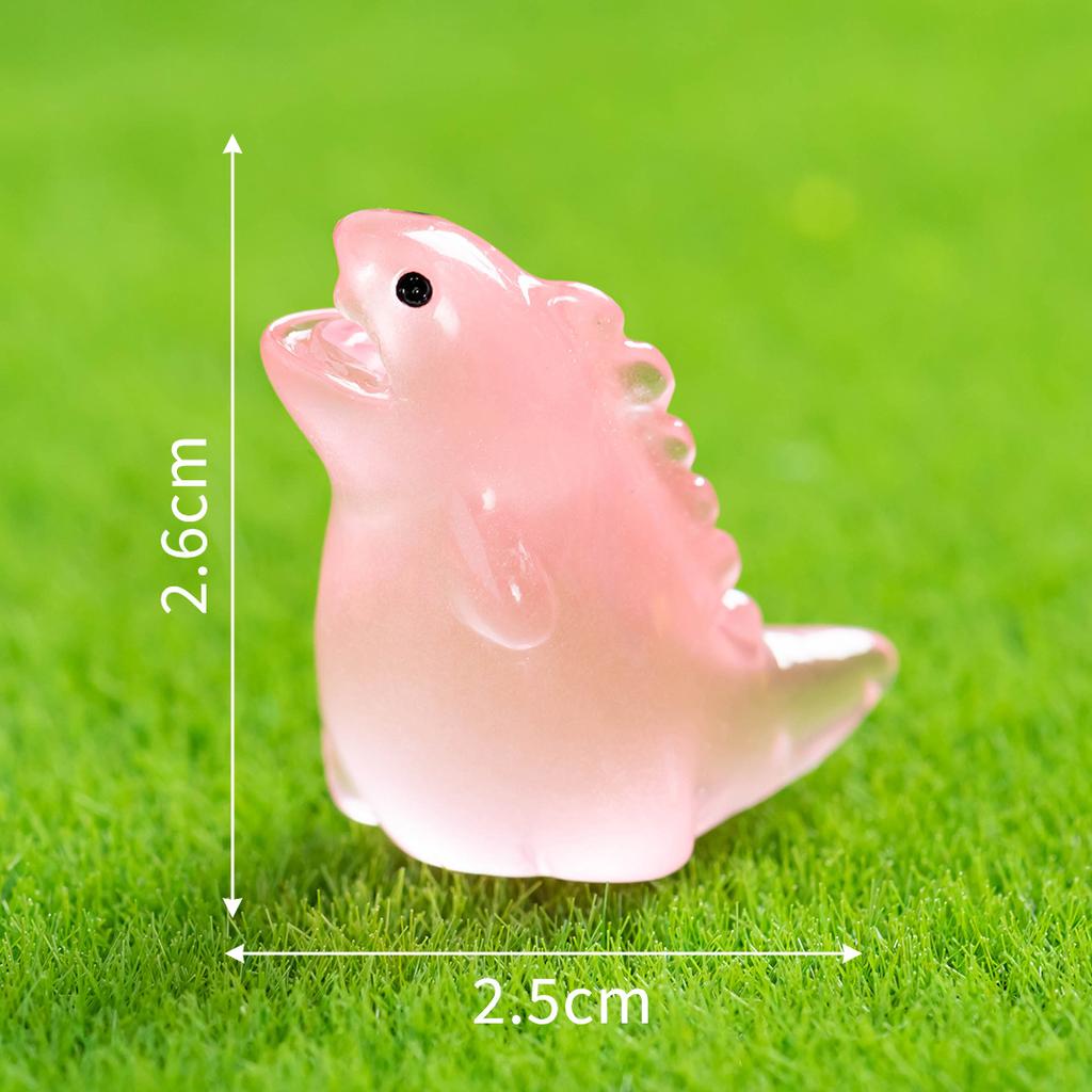 Mikro-Landschaft Cartoon Niedlich Leuchtend im Dunkeln Godzilla Tier Ornament DIY Dekorative Accessoires Schreibtisch Auto Ornament