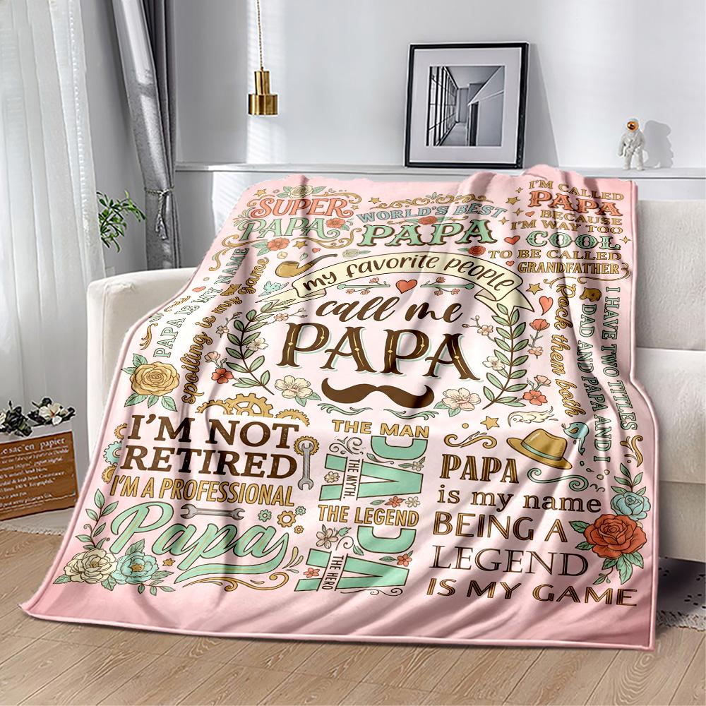 Love Letter Dad Blanket Ultra-Soft Perfect for Couch Chair Sofa for All Occasions Stylish Decor Gift for Travel Home Birthdays