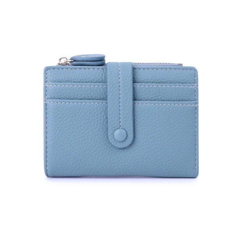 Women Short Wallet PU Leather Zipper Coin Purse Cute Bear Print Card Holder Small Bifold Wallet ID Window Cash Pocket Clutch