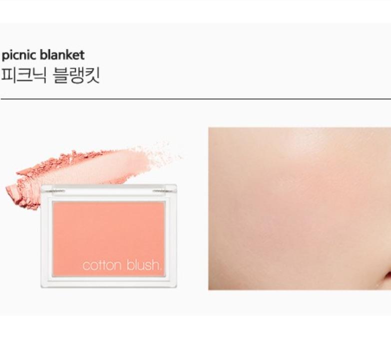 MISSHA Cotton Blusher – Soft Matte Korean Powder Blush (8 Colors)
