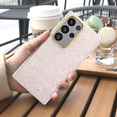 Skórzane etui na telefon dla Samsunga Galaxy S24 Ultra Plus S24Ultra Gradient Brokat Błyszczące Kobiety 360 Pełna Ochrona Tylna Pokrywa