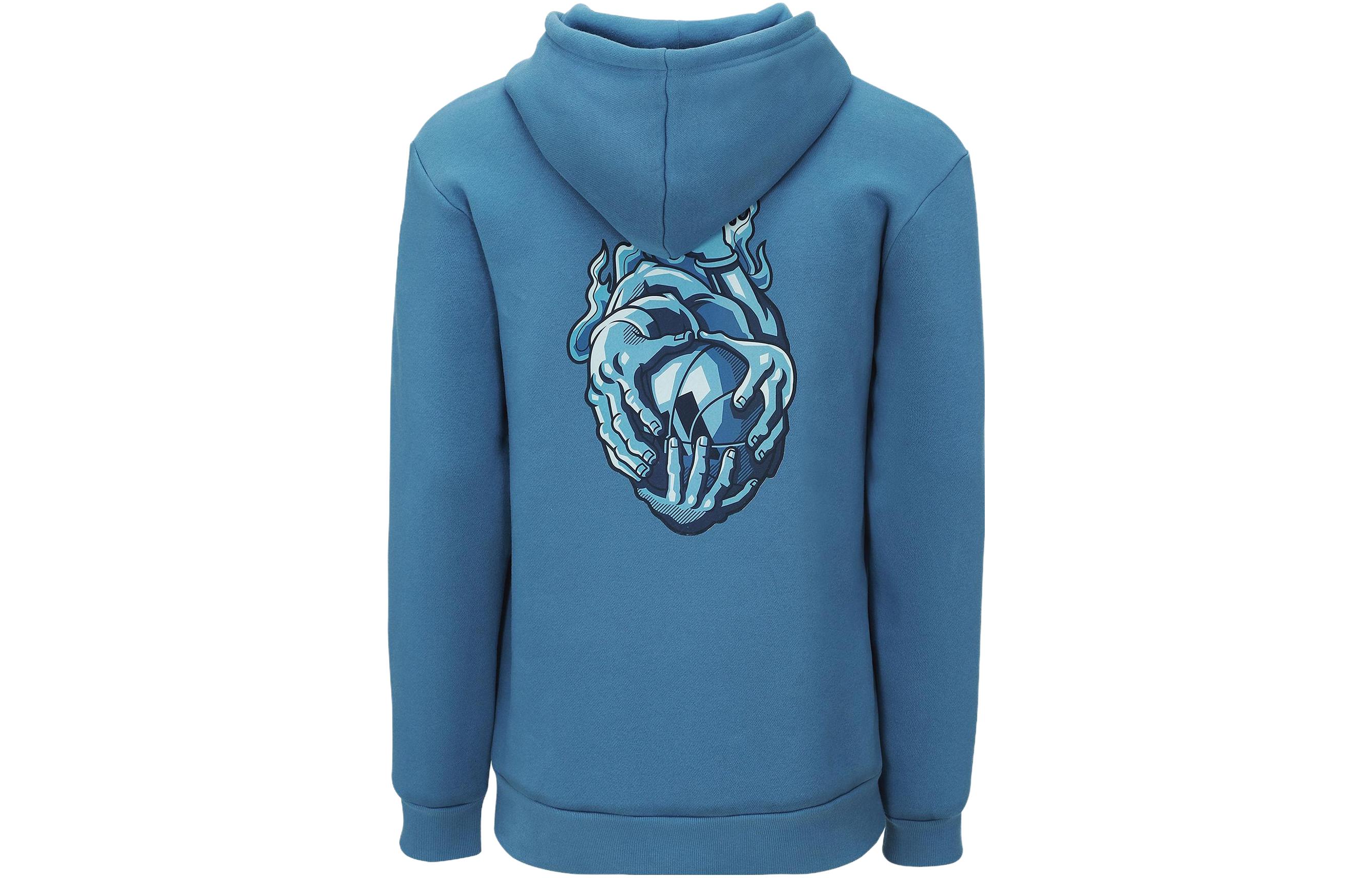 Adidas Sweatshirts Men s Blue Hooded Moderate Regular IA6671 M
