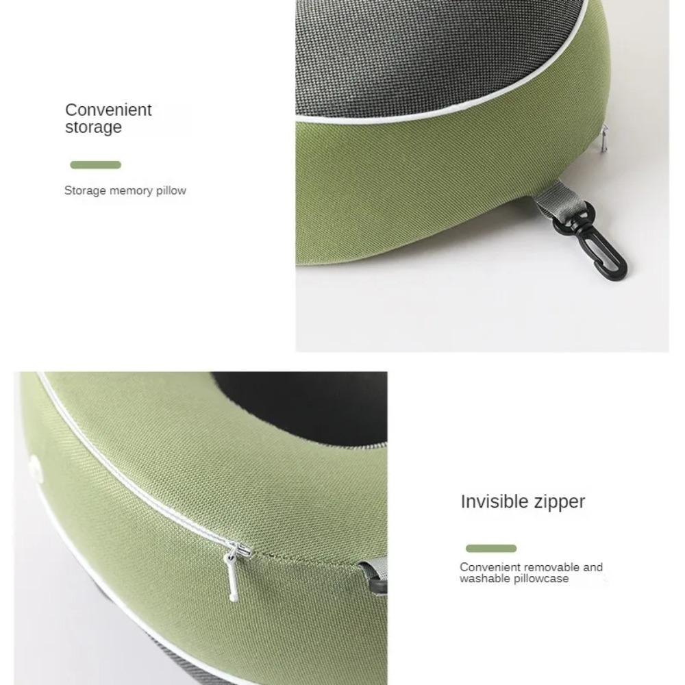 Slow Rebound Neck Pillow Foldable Travel Pillow Neck Support Airplane Pillow  Train