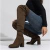 Fashion 2024 New Fashion Round Toe Zip Thigh High Boot Women Autumn Winter Casual Chunky Heels Motorcycle Over The Knee Shoe Botas Mujer