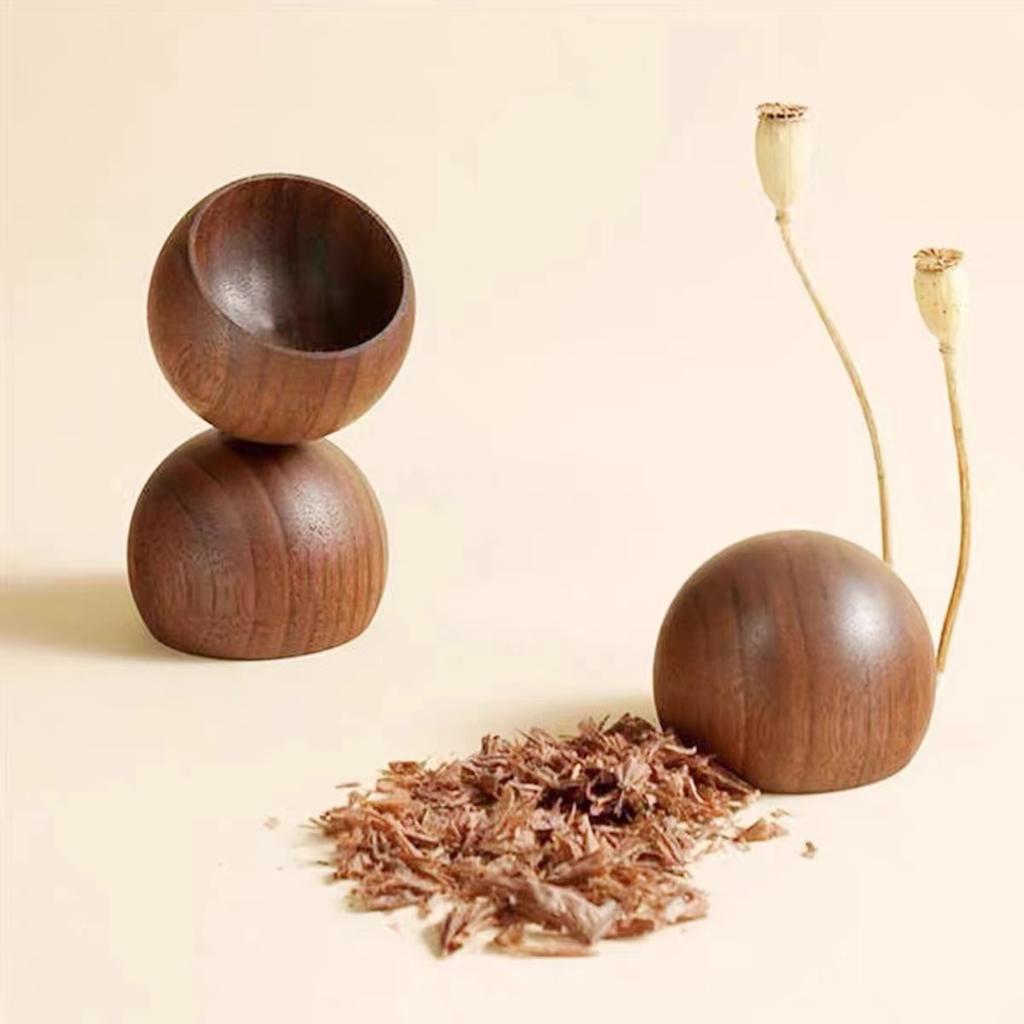 Holz Ätherischer Öl Diffusor Gießt Nicht Kleines Rundes Ei Auto Ätherischer Öl Diffusor Holz Zuhause Yoga Push Öl Aroma Inhalator