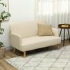 Two-Seater Sofa, Compact, Skin-Friendly Cover, Up to 240 kg, 130x74x79 cm, Cream White