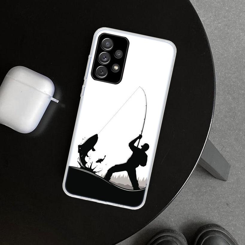 Hunting Fishing Man Phone Case for Samsung Galaxy A17 A16 A26 A36 A56 A57 A37 A15 A25 A35 A55 A14 A24 A34 A54 A13 A23 A33 A53 Ga