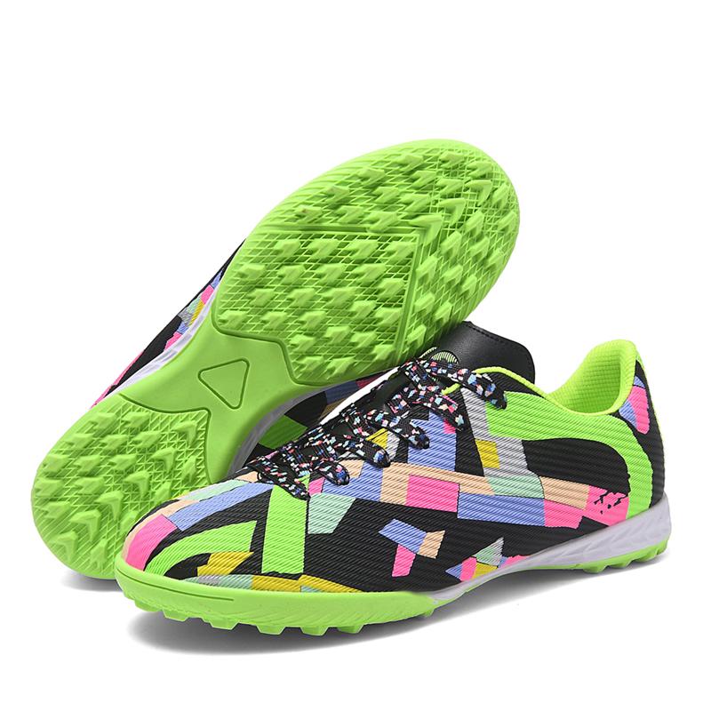 

Чоловічі/жіночі графіті футбольні бутси гумова м яка підошва короткі цвяхи штучний газон молодіжні дитячі футбольні бутси 46 чорний