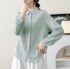 Women's Japanese Style Floral Long Sleeve Gauze Shirt - Spring/Autumn 2026