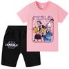 WA1249 Kids Boys Girls Kpop Rumi Zoey Mira Print Short Sleeves T-shirt Shorts Pants Sets