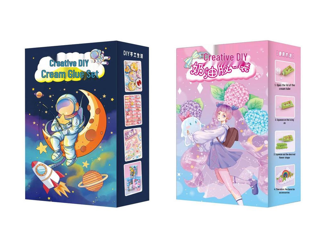 DIY Handgemachtes Cremeleim Stiftebox Set – Kreatives und Niedliches Schüler Schreibwaren Paket