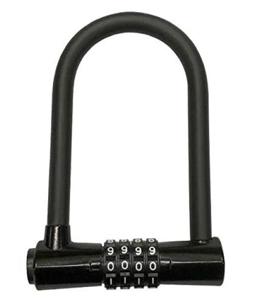 Top Heavy Duty Dial 135x75mm Bicycle Security Lock Combination U-Lock Anti-Theft 4-Digit