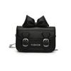 Letter Bow Pattern Solid Color Leather Children Shoulder Chain Bag Shoulder