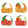 10Pcs Sweet Strawberry Candy Box Strawberry Gift Box Birthday Party Supplies Party Decor Fruit Favors Bag Cookie Cake Box