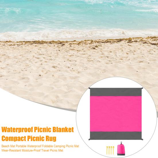 Strandmatte, tragbare, wasserdichte, faltbare Camping-Picknickmatte, verschleißfeste, feuchtigkeitsbeständige Reise-Picknickmatte