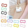 Zinc Alloy Bone Keychain Decoration Spring Operated Clasp Available In 6 Playful Color Options
