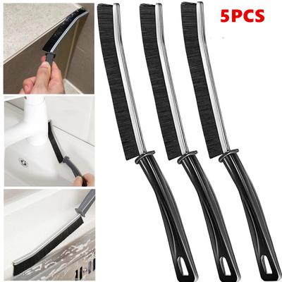 Escova de limpeza de rejunte de piso, esfregão de juntas de ladrilho doméstico, cerdas duras, escova pequena de limpeza de rejunte de ladrilho, limpeza de ranhuras de janelas