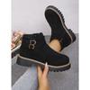 Short Boots Women's Winter 2025 New Platform Round Toe Plus Size Belt Buckle Martin Boots