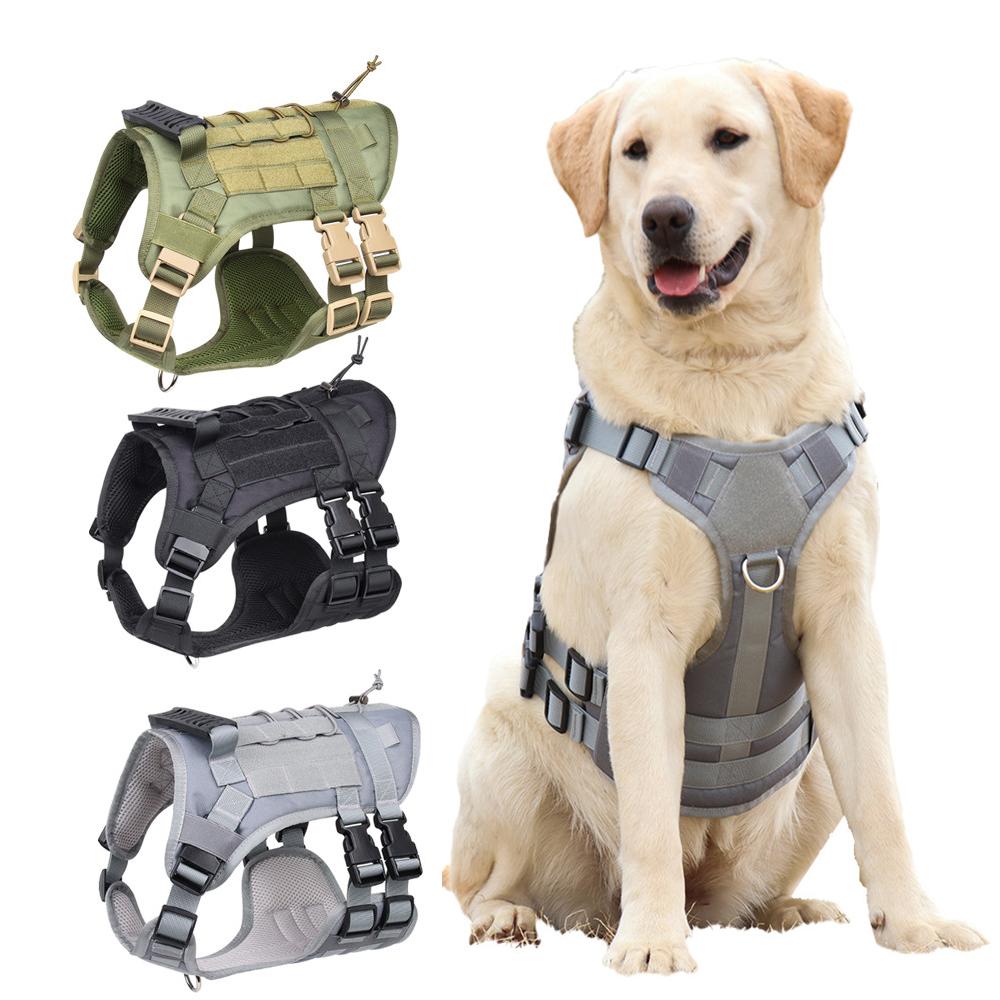 

Шлея для собак Нейлонова важка жилетка без тяги Військова підготовка для собак середнього розміру Німецька вівчарка K9 Шлейка для собак Товари для собак S 52-70CM Chest