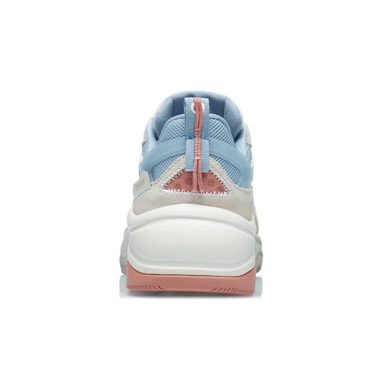 New LiNing Durable Breathable Low Top Casual Shoes Women's Light Gray Pink AGCR326-2
