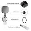 Recoil Belt ID Lanyard Office Supplies Pull Retractable Square Badge Reel Clip Badge Holder Clip Key Ring Clips Keychain