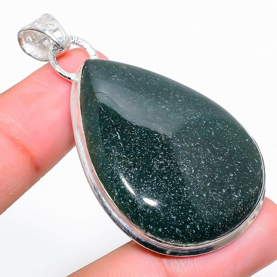 

Green Aventurine Gemstone Handmade Ethnic Jewelry Pendant 2.17 SR-3482