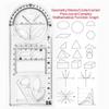 Multifunctional Mathematics Ruler Drawing Rulers Drawing Template Geometric Ruler  Student Use