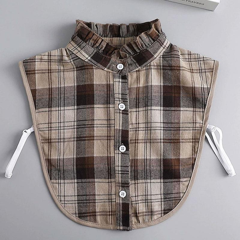 

Женская полурубашка с воротником-дики, съемные накладные воротники, модный классический клетчатый накладной воротник для платьев, блузок, свитеров