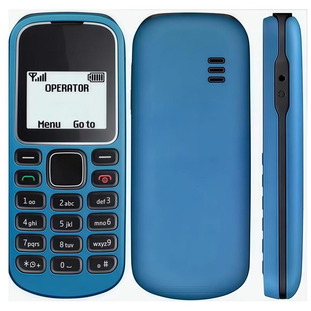 GSM2G Feature Phone for Elderly: Compact Candybar with Buttons, Ideal for Backup and Foreign Travel.