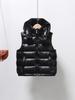 2025 Autumn/Winter Kids' Solid Color Hooded Thick Duck Down Vest