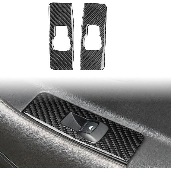 Real Carbon Fiber Compatible with Ford Taurus SEL/Limited/SE/SHO 2013-2019 2014 2015 2016 2017 2018 Accessories Car Door Lock Decoration Trim Cover