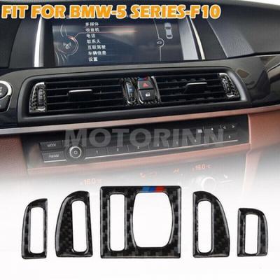 Carbon Fiber Inner Air Vent Outlet Cover Trim Fit For BMW F10 5 Series 2011~2017