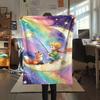 1PC Little Prince Rose Blanket, High quality Comfortable for All Seasons, Home Decor, Warmth and Comfort