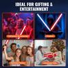Light Sword, 2 Pack Light Up Sword with 7 RGB Colors, 4 Sound Modes and Realistic Handle, Rechargeable Sword Toy for Adults and Kids, Christmas Day,