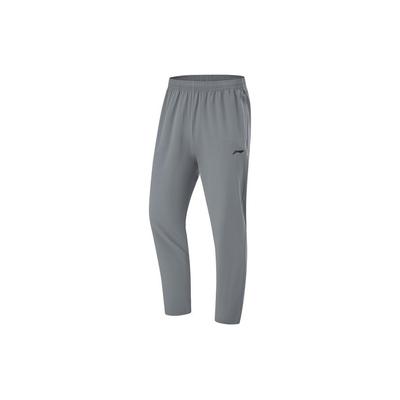 Li Ning Σειρά Fitness Μονόχρωμο Ίσιο Πόδι Απορροφητικό Γρήγορου Στεγνώματος Πλεκτό Αθλητικό Παντελόνι Ανδρικό Παντελόνι Σκιά-Γκρι AYKU459-2