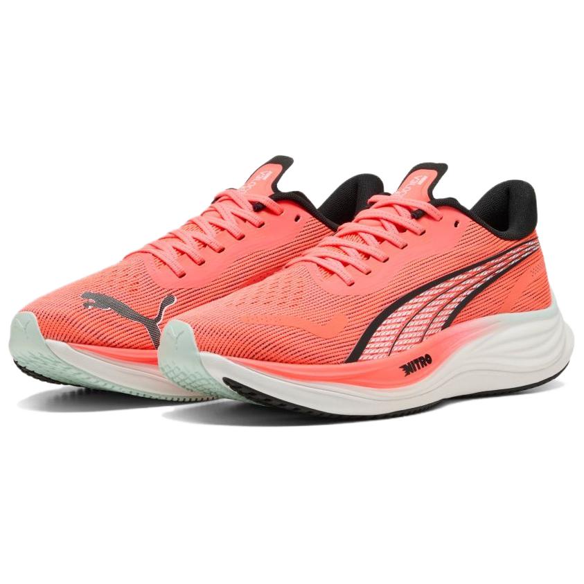 Puma Velocity Nitro 3 Leuchtendes Rot Herren Sneaker Orange Schwarz Weiß 377748-24
