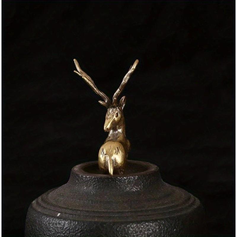 1 Stück Hirsch Tee-Haustier Ornament Dekoration Heimdeko Handwerk Figuren Vintage Schreibtischzubehör