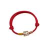 Tibetischer Stil Sterlingsilber Glücksperlen Geburtsjahr Rotes Faden Amulett Retro Handgewebtes Armband.