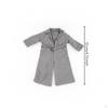 BJD Trench Coat Knee Length Doll Double Breasted Black
