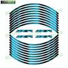 For ZX-7R ZX7R motorcycle accessories 17-inch front and rear wheel decals fairings and reflective gradient sticker decorations