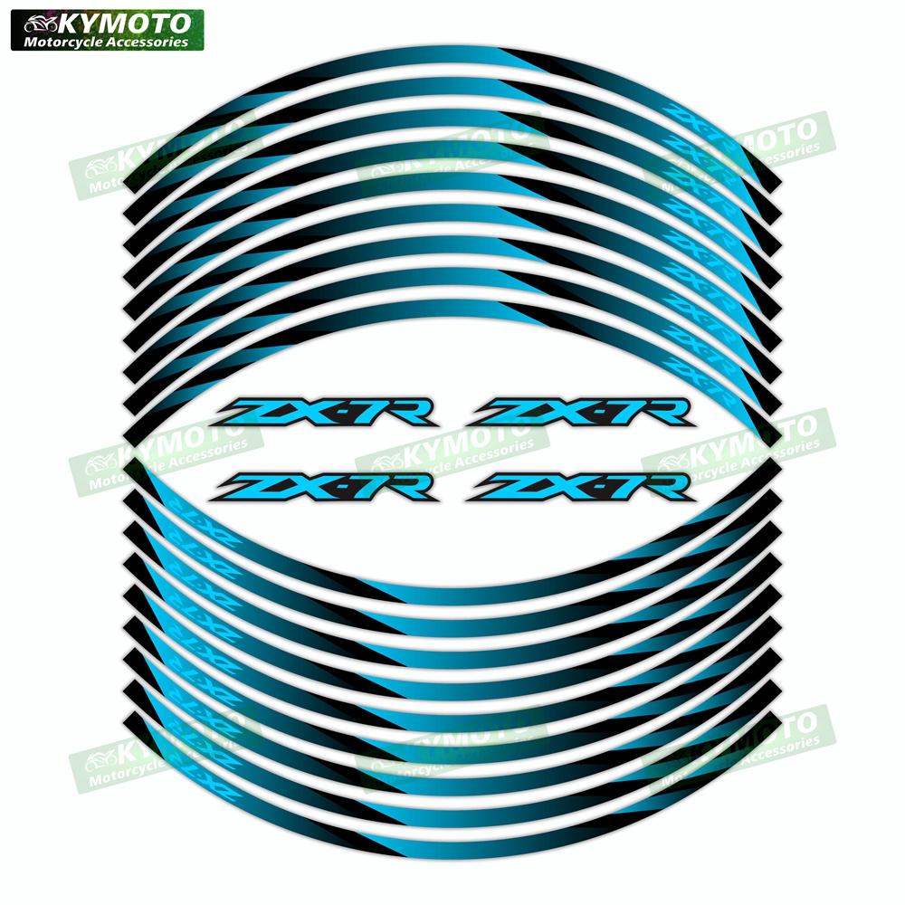For ZX-7R ZX7R motorcycle accessories 17-inch front and rear wheel decals fairings and reflective gradient sticker decorations