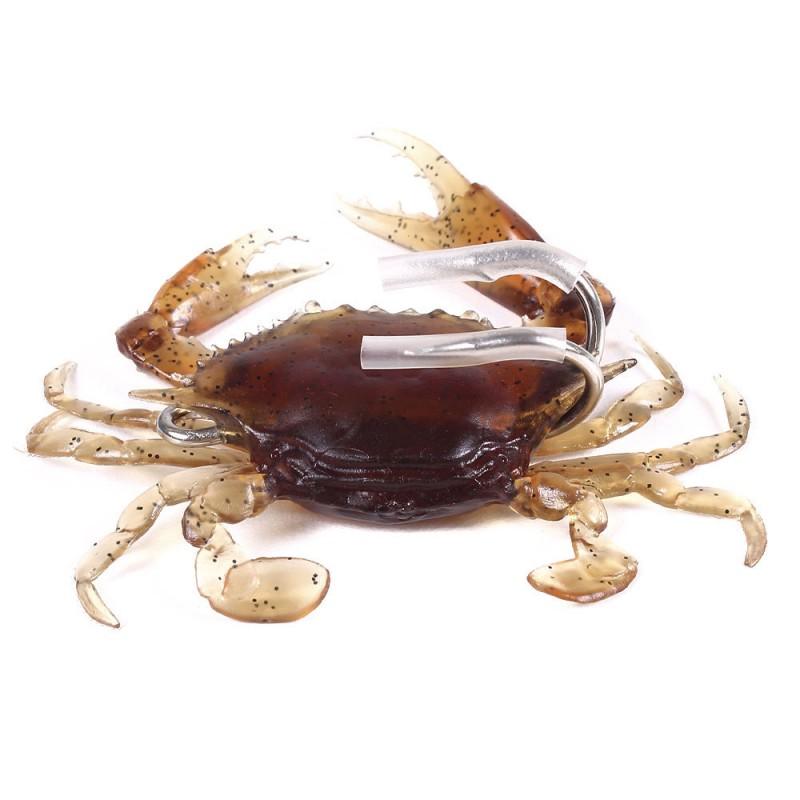 HENGJIA Soft Lure Ice Fishing Sinking Crab-Shape Silicone Bait With Hook Anti-Snag Design Winter Use