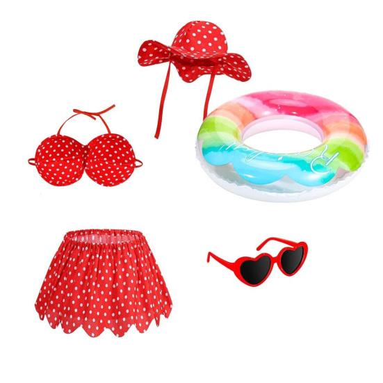 Goose Costume Hawaiian Style Summer Porch Goose Outfit Creative Decorative Clothing for Garden Lawn Pool Outdoor