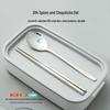 HDST304 Stainless Steel Microwaveable Lunch Box with Cutlery