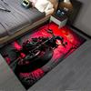 Red Sunset Motorcycle Design Carpet for Living Room or Bedroom Decor Suitable for use as an anti-slip for living room bedroom sofas